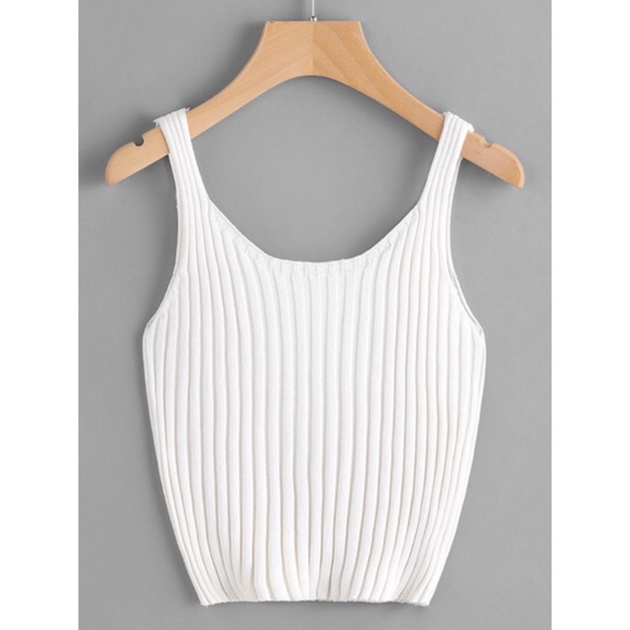 Tops - Knitted Crop Tank Top